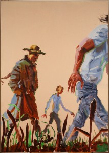 Alessandro Bazan, Ognuno per sÃ¨, 2008 Olio su tela, cm 170x120 Fonte: http://www.artribune.com/